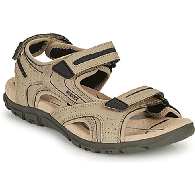 GEOX STRADA HEREN Sandalen - BEIGE/MARINEBLAUW - Maat 44