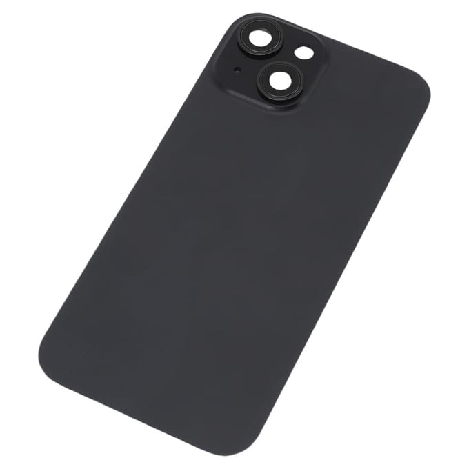 Achterruit Deksel Vervanging voor 15 Mobiele Telefoon Onderdelen Kit Set met Camera Lens Componenten black