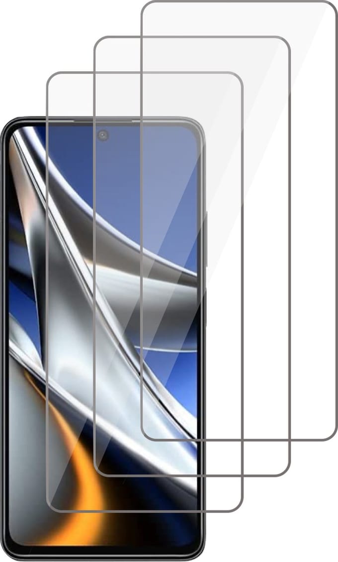 Screenprotector geschikt voor Xiaomi Poco X4 Pro - Gehard Glas Beschermglas Tempered Glass Screen Protector - 3 Stuks