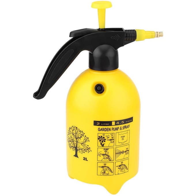 Draagbare Handheld Waterdrukspuit Eenvoudig te Activeren Huis Tuin Plantensproeier 2L 2L black