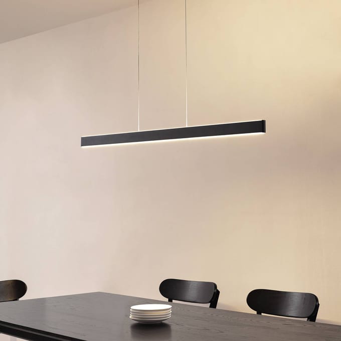 Lucande Smart LED hanglamp Mylosh, zwart, CCT, Tuya