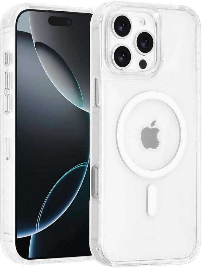 TUNIQ Back cover voor iPhone 16 Pro Max - Antishock - MagSafe - Transparant
