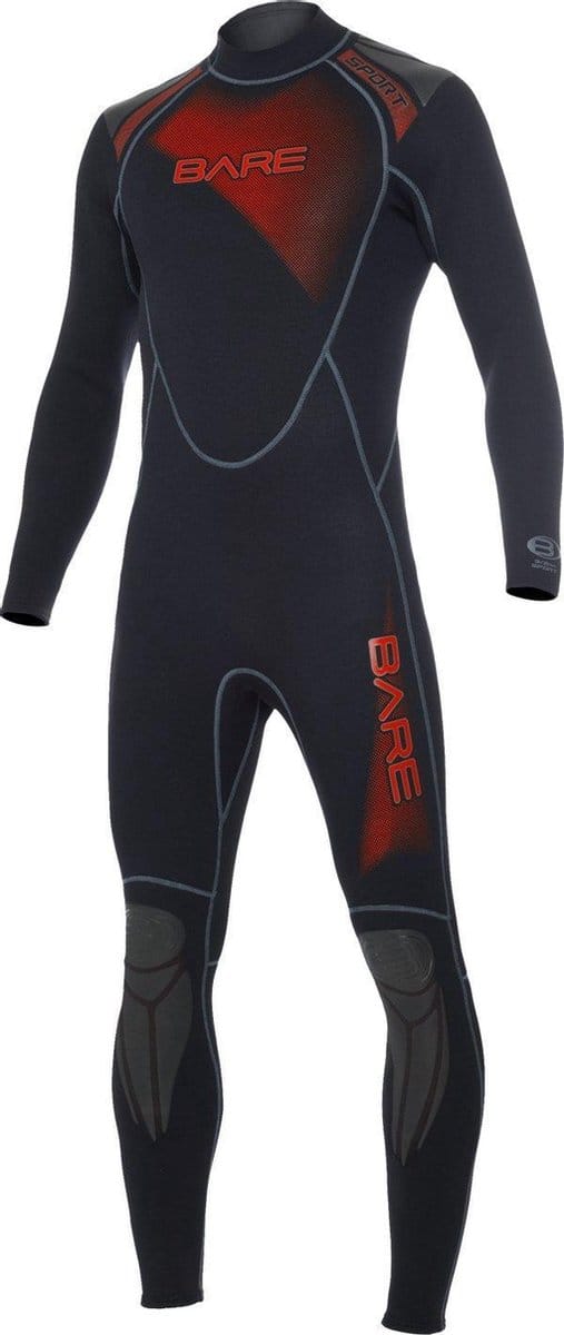 Bare 3/2mm Full - Wetsuit - Heren - XXL - Zwart/Rood