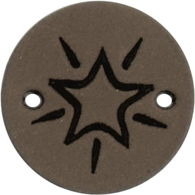 Durable Leren Label – Ster Opdruk – Duurzaam & Stijlvol (2 stuks)