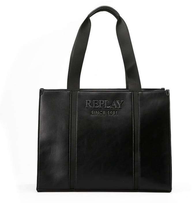 REPLAY schoudertas shopper Shoulder Bag Black zwart