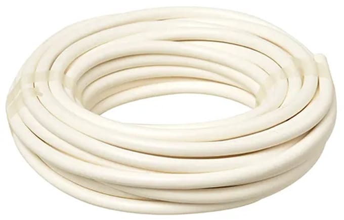 10 meter rond huishoudsnoer wit ongeaard