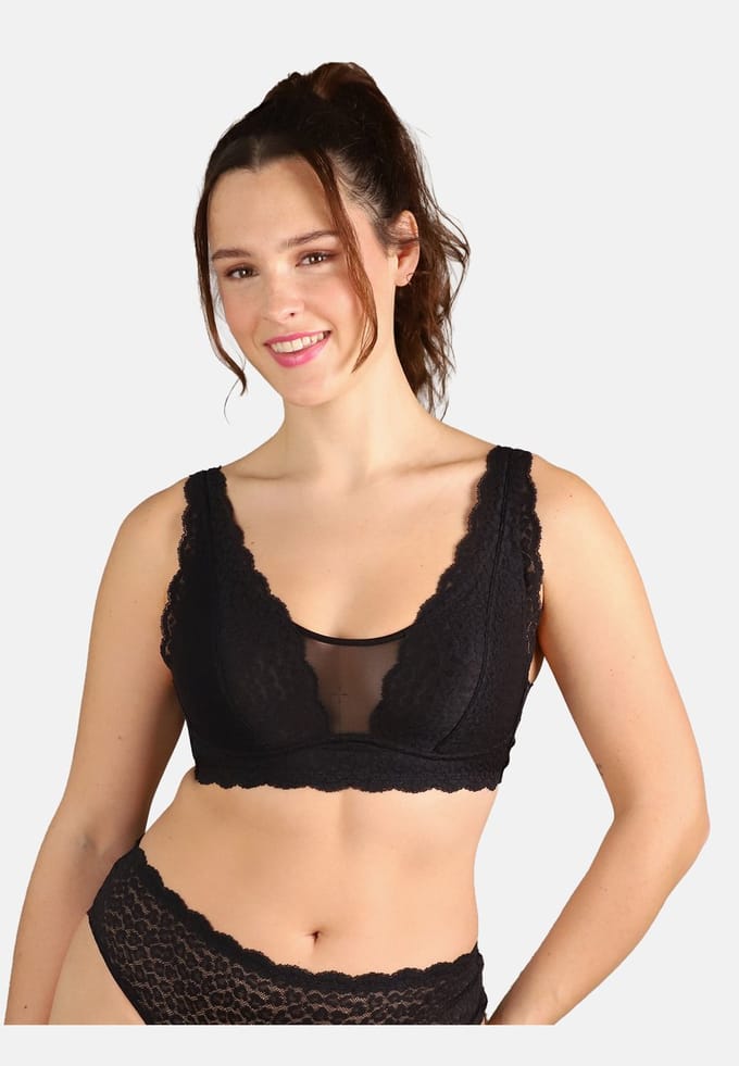 Bralette ELVA Bralettes bügellose BHs,Spitzen-BHs