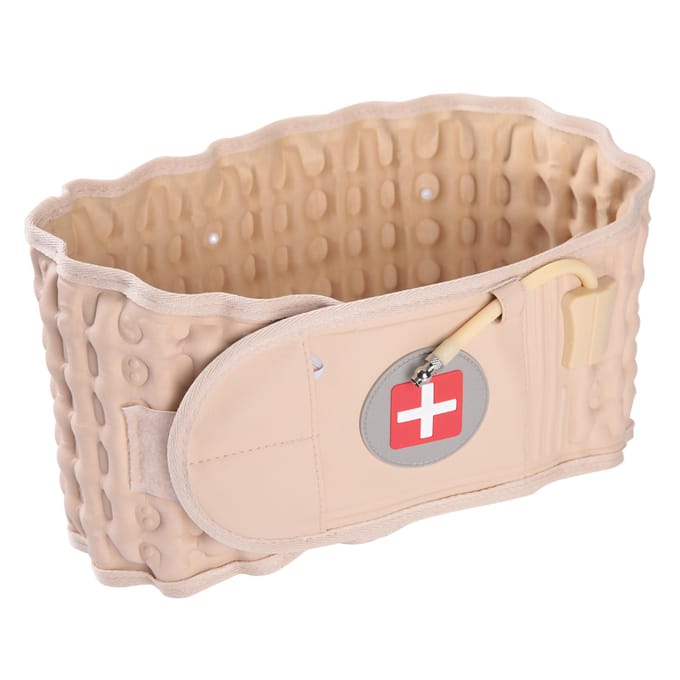 Opblaasbare Gezondheidszorg Tailleband Decompressie Pijnverlichting Rugband beige
