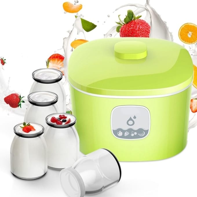 Elektrische Yoghurtmaker 1L Multifunctioneel Automatisch Compact Zelfgemaakte Griekse Yoghurtmaker Machine voor yellow