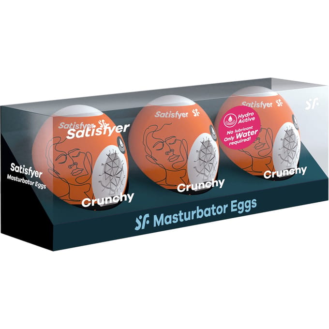 Satisfyer 'Masturbator Egg - Crunchy', 3 stuks