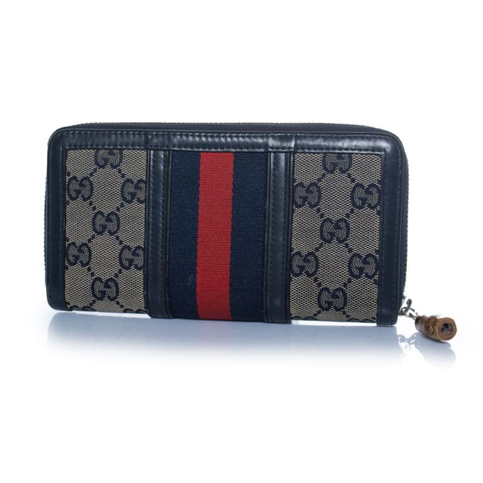Gucci monogram portemonnee in blauw