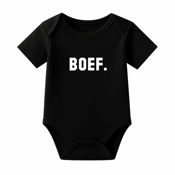 Romper Boef - zwart - korte mouw