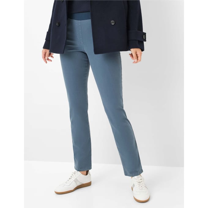Raphaela by Brax Dames Broek  Style PAMINA SMOKY BLUE, lichtblauw, maat 48