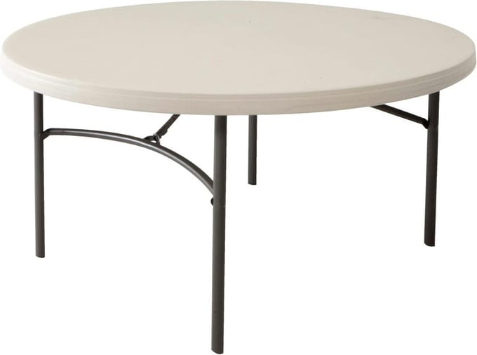 Ronde tafel 60 inch (153 cm) in amandelkleuren