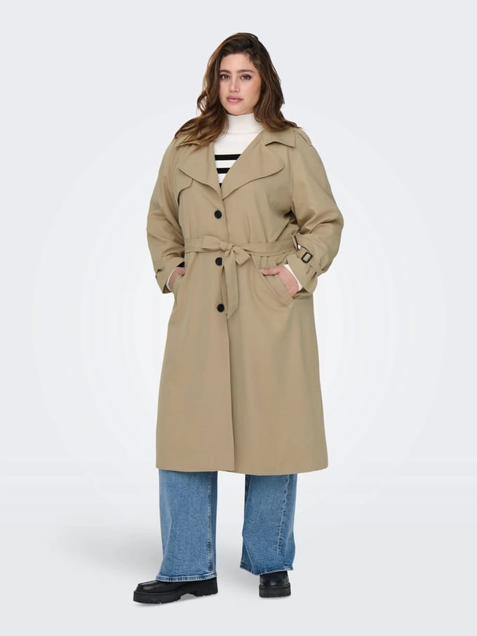 ONLY CARMAKOMA - CARCHLOE LIFE TRENCHCOAT SINGLE B.OTW - Dames - Gewatteerde jassen