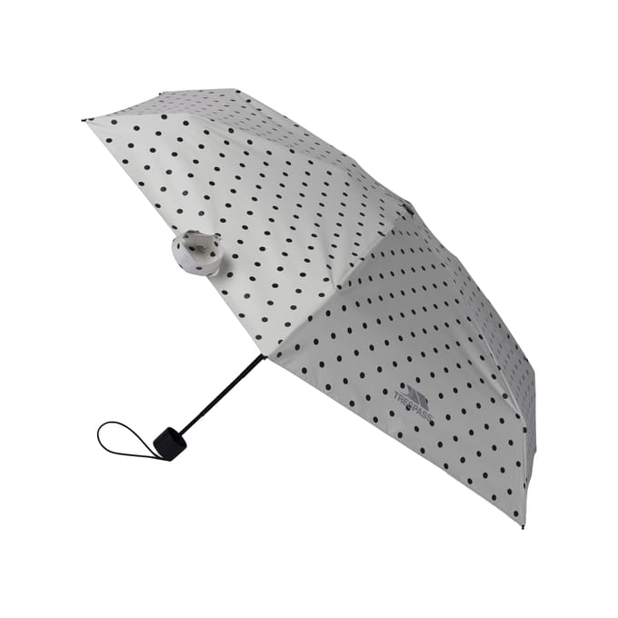 Trespass Dreep Polka Dot Vouwparaplu (Wit)