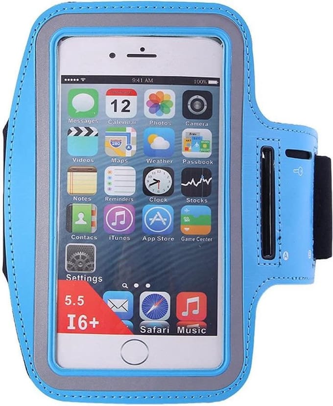 Hardloop Armband Telefoon | Geschikt voor Motorola E13 / E20 / E22 / E32 / E32s / E40 | Hardloop Armband | Sport Hardloopband | Hardloop Telefoonhouder | Licht blauw