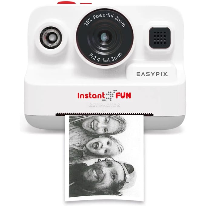 Easypix InstantFUN Digitale point-and-shootcamera Wit Geïntegreerde accu