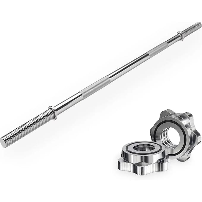 VirtuFit Halterstang - Barbell - Schroefsluiting - Fitness bar - Krachttraining - 120 cm - 30 mm