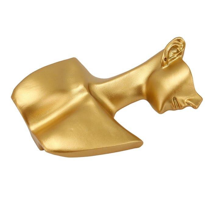 Gouden Sieraden Display Buste Hars Elegant Ketting Oorbellen Display Mannequin Standaard voor Sieraden brown