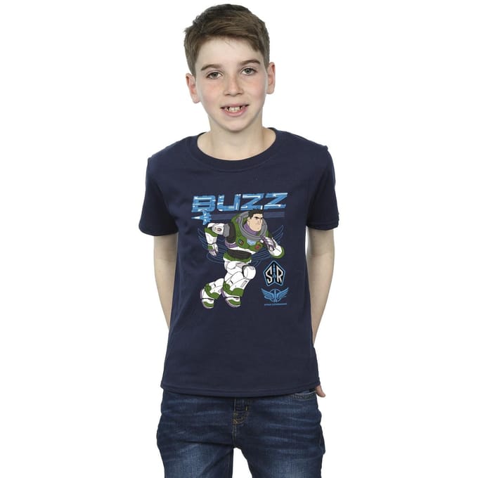 Disney Jongens Lightyear Buzz Run To Action T-Shirt (Marineblauw)