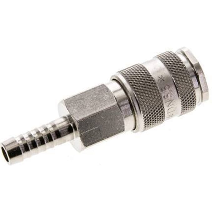 Vernikkeld Messing DN 5.5 (Orion) Luchtkoppeling Snelkoppeling 8 mm Slangpilaar