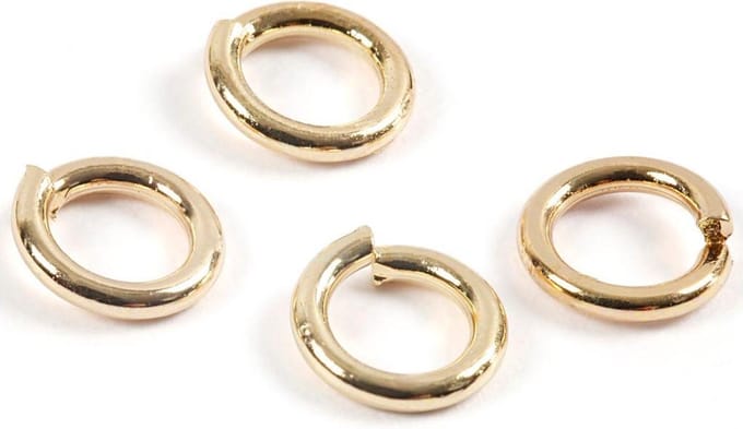 Ringen, dikte 0,7 mm, verguld, 500 stuk/ 1 doos