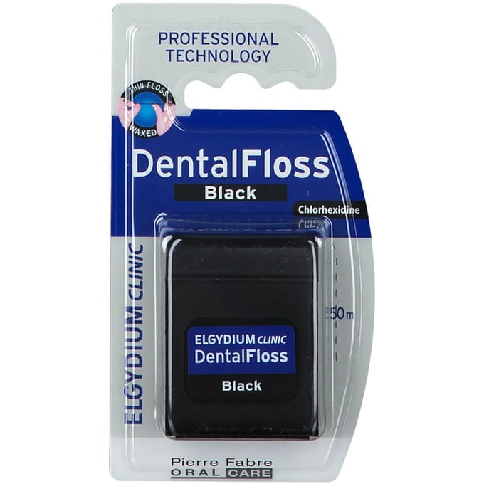 Elgydium Clinic Dental Floss Black 50m