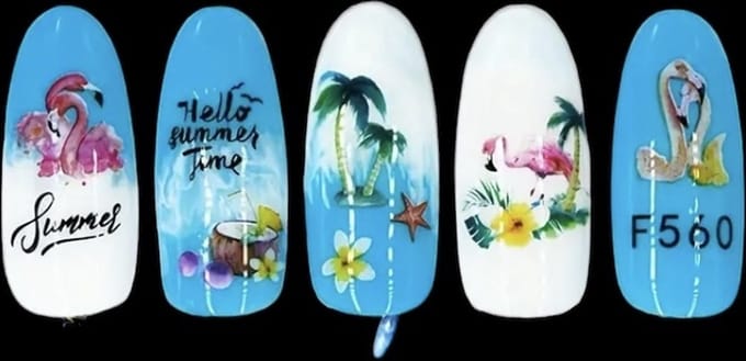 Nagelstickers Summer ( 560 ) 12 x 7.5 cm