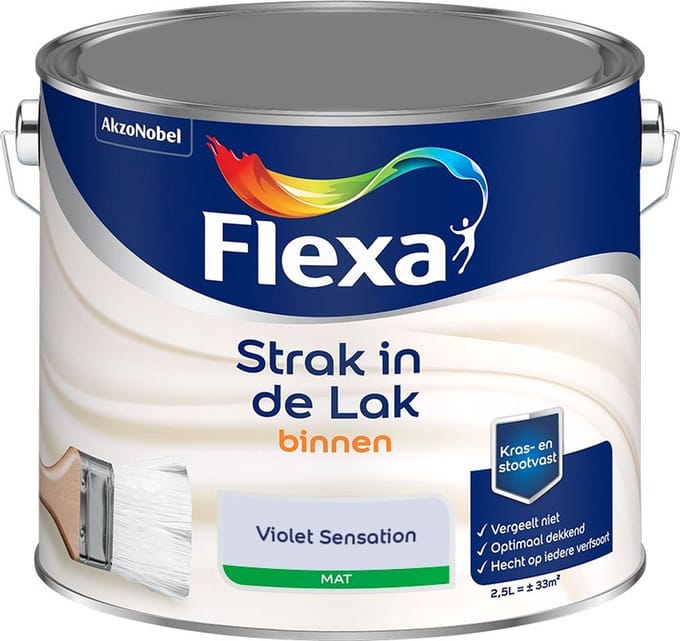 Flexa - Strak In De Lak Binnenlak Mat - Violet Sensation - Mengverf - 2,5 L