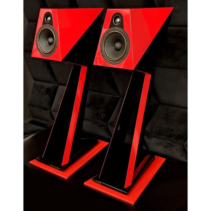 Acoustique Quality PASSION ORCA - Design set, High End constructiekleur rood / zwart, Acoustique Quality rood