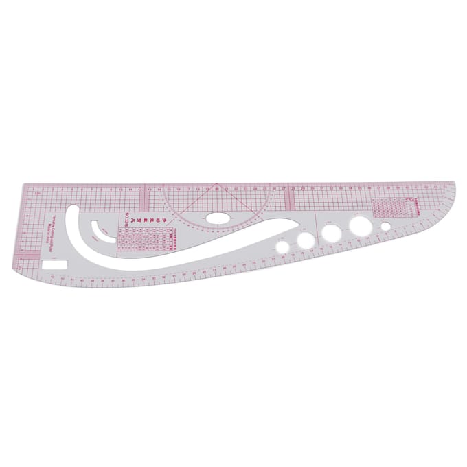 3245 Kleermakersliniaal Hoge Nauwkeurigheid Transparante Behuizing Professionele Plastic Multifunctionele Liniaal voor Kostuumontwerp gray