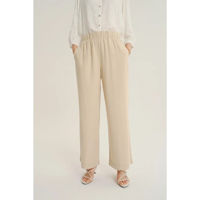 Ruime broek met elastische taille vrouw Greenpoint Regular March
