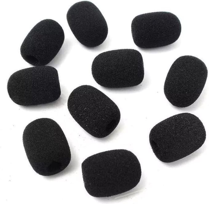 Microfoon windkap Zwart 10 stuks