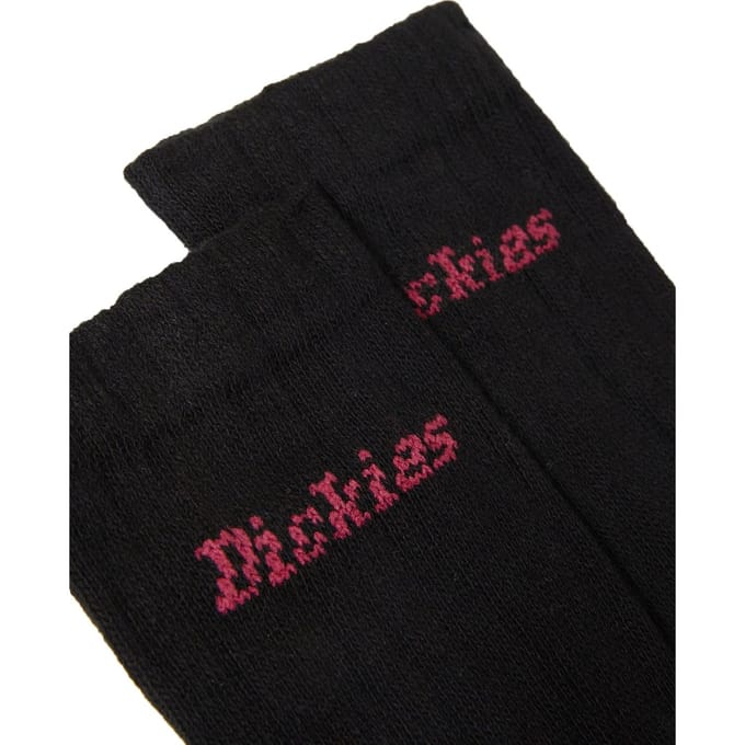 Dickies Sterke Polyester Unisex Volwassenen Zwarte Werk Sokken
