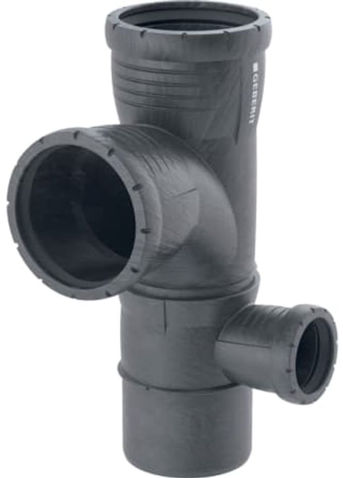 Geberit Silent-Pro Gecombineerd bochthoekstuk 87,5° rechts, DN 90 / 90 / 50, 393.462.14.1