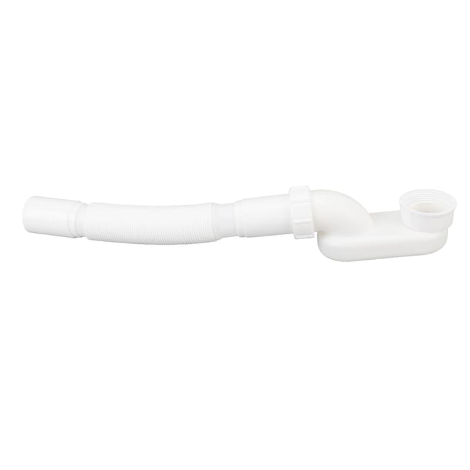 Badkuip Douche Afvoerpijp PVC 1 1/2 P Type Uitschuifbaar Geurpreventie Afvoerpijp voor Wastafels black
