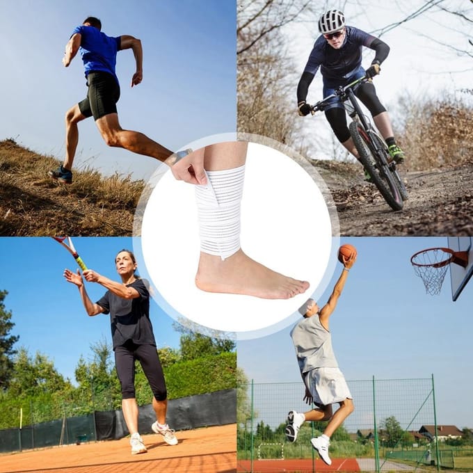 Sport Elastische Band Lifting Compressie Beensteun Knieband Band Brace Wit white