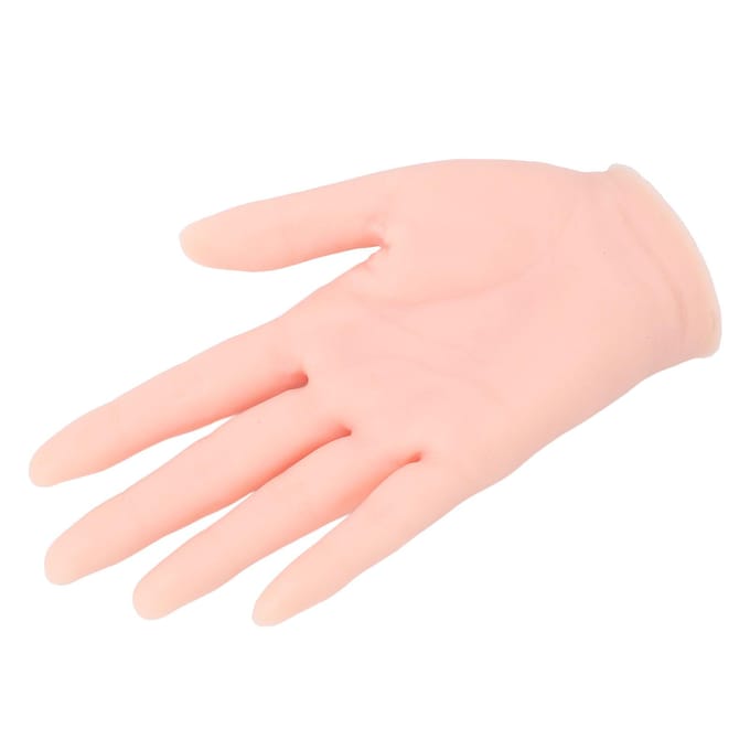 Nail Art Oefenhand Hoge Simulatie Flexibele Siliconen Nagel Oefen Training Mannequin Hand voor beige