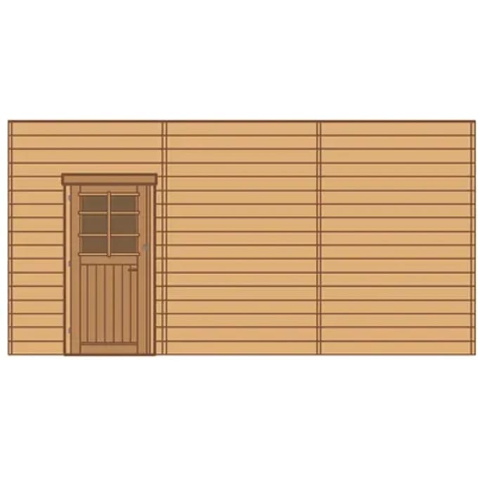 Solid Voorwand Enkele Deur Links Hout 480cm