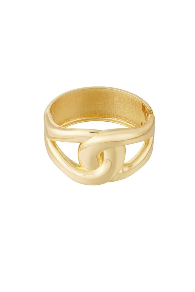 Bijoutheek Armband (Sieraad) Bold Knot Bangle Goudkleurig