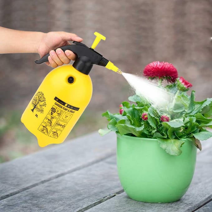 Draagbare Handheld Waterdrukspuit Eenvoudig te Activeren Huis Tuin Plantensproeier 2L 2L black