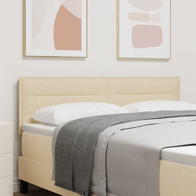 vidaXL Hoofdbord Crème 144 cm Stof