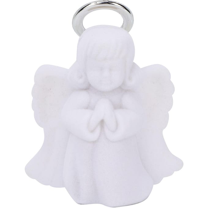 Sieradendoosje Draagbaar Schattig Engelvormig Clamshell Oorbellen Ketting Cadeau Opbergdoos Wit white
