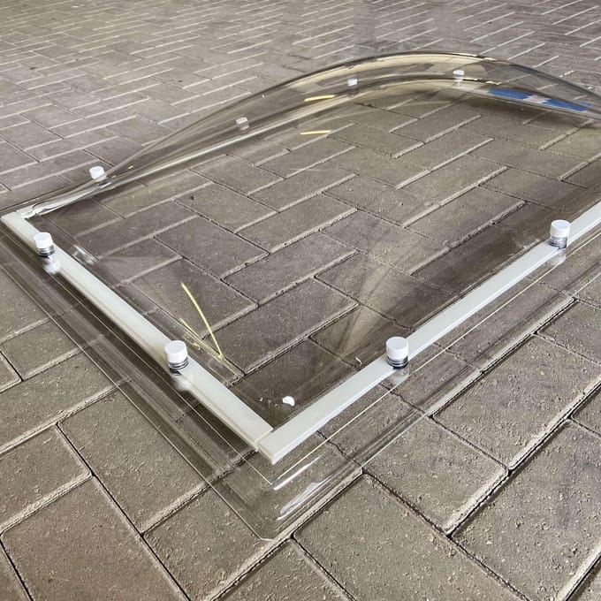 Lichtkoepel plexiglas helder 60x90 cm dubbelwandig