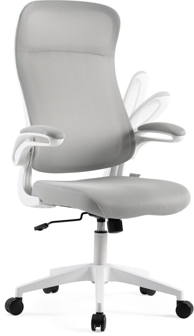 SENSE7 Revo Ergonomische Bureaustoel - Draaistoel - Inklapbare Armleuningen - Mesh Rugleuning - Verstelbaar - Grijs