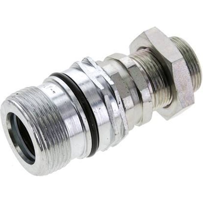 Stalen DN 12.5 Hydraulische Koppeling Snelkoppeling 18 mm L Knelring Schotkoppeling ISO 14541/8434-1 D M36 x 2