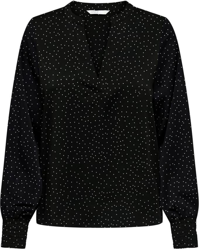 Only Blouse Onlthalia L/s V-neck Top Bf Ptm 15305756 Black/bf Small Dot Dames Maat - S
