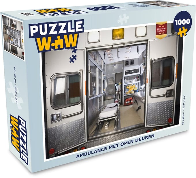 Puzzel Ambulance met open deuren - Legpuzzel - Puzzel 1000 stukjes volwassenen