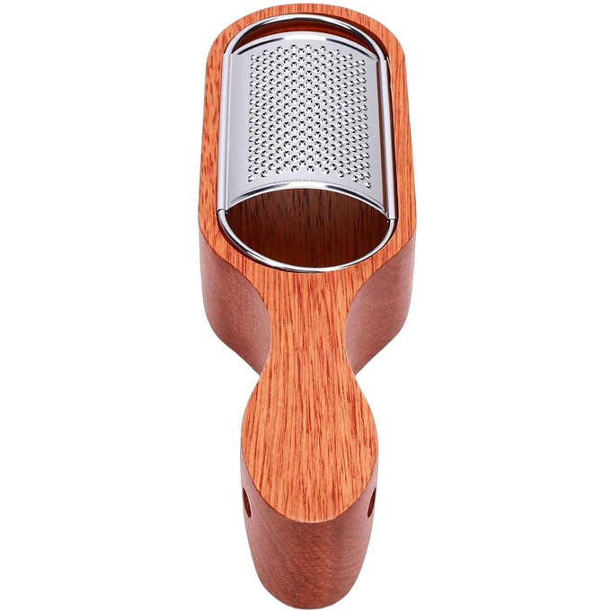 Râpe à fromage en bois avec manche Râpe à fromage avec espace de rangement Râpe de cuisine portative polyvalente Nettoyage facile brown